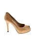 Stuart Weitzman 100% Leather Tan Heels Size 7 1/2 - photo 1