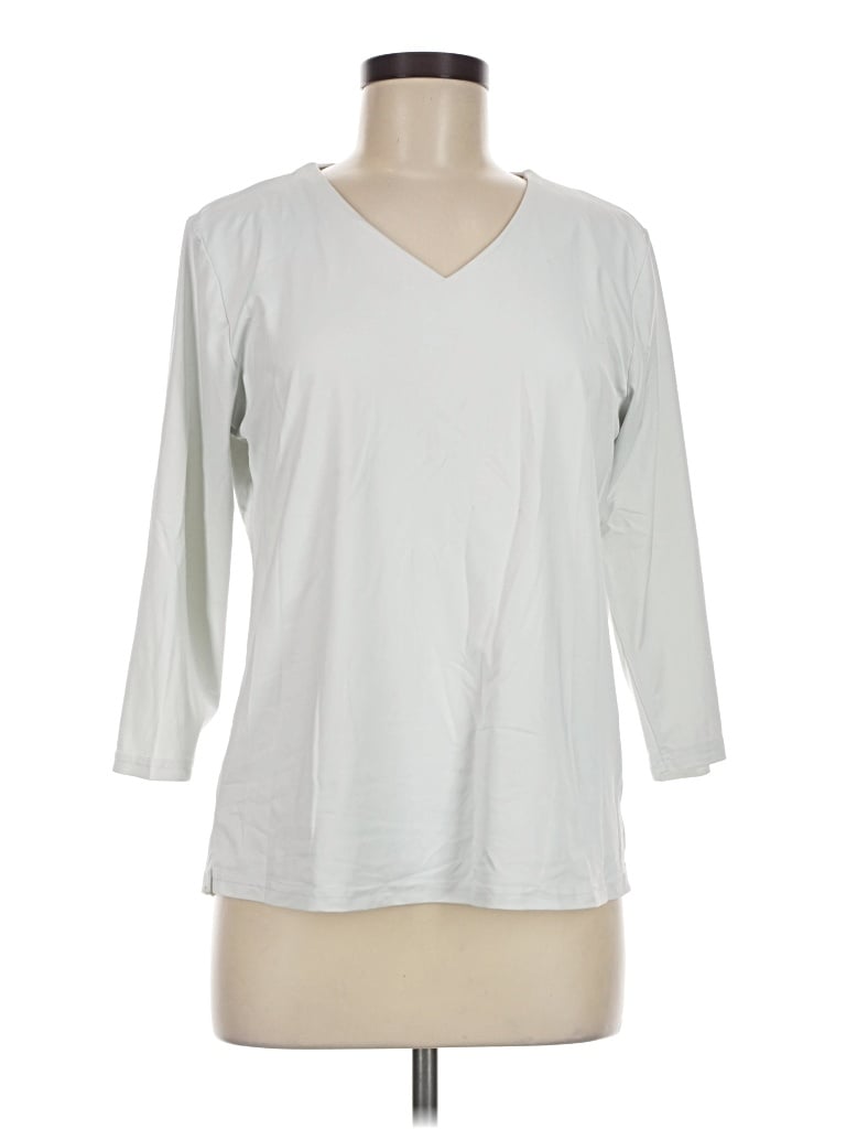Pre-owned Lulu-b 3/4 Sleeve T-shirt In Silver