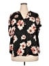 Maurices 100% Polyester Floral Black 3/4 Sleeve Blouse Size 20 (2) - photo 1