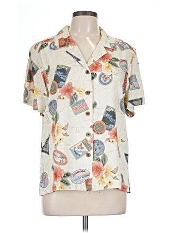Caribbean Joe Short Sleeve Blouse (view 1)