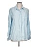 Athleta 100% Lyocell Blue Long Sleeve Button-Down Shirt Size L - photo 1