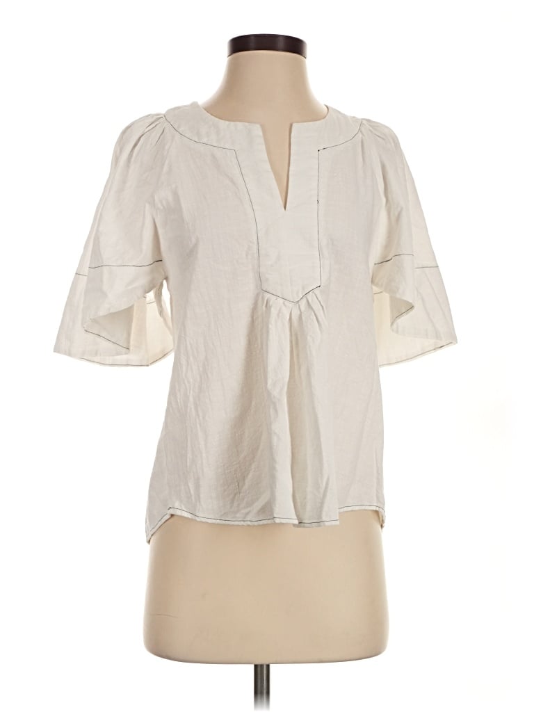 Pre-owned Gigio 3/4 Sleeve T-shirt In Ivory