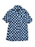 Hurley Checkered-gingham Blue Short Sleeve Button-Down Shirt Size 14 - 16 - photo 1