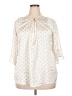 Tempted Hearts 100% Polyester Ivory 3/4 Sleeve Blouse Size 2X - photo 1