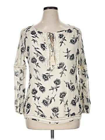 Tory Burch 3/4 Sleeve Silk Top (view 1)