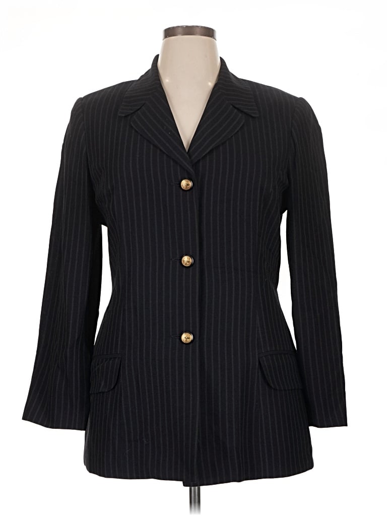 Pre-owned Doncaster Collection Blazer Jacket In Black