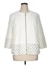 Travelers by Chico's 100% Polyester Polka Dots Ivory Jacket Size XL (3) - photo 1