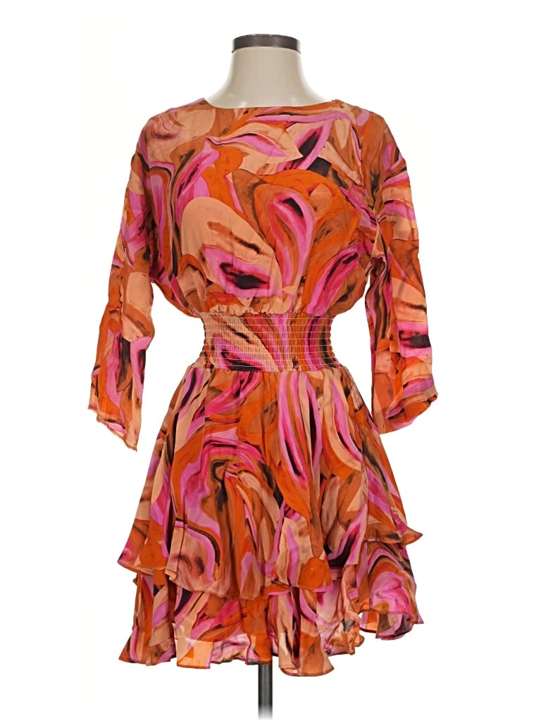 Pre-owned Gilner Farrar Cocktail Dress In Orange
