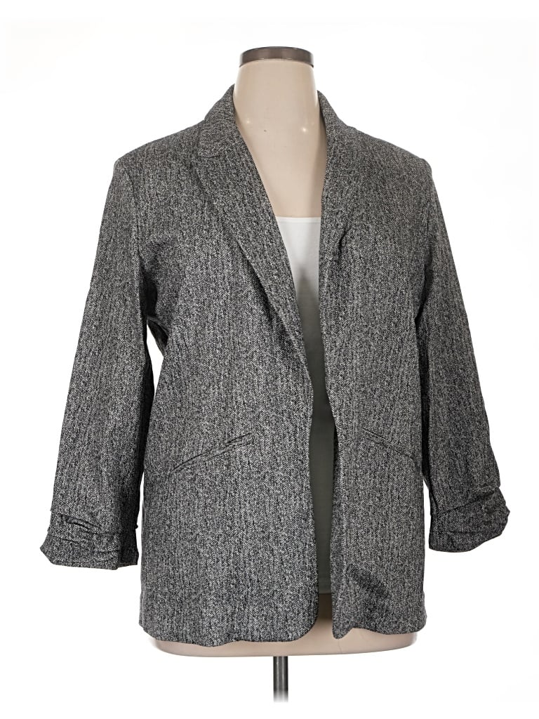 Pre-owned Nine West Blazer Jacket In Gray