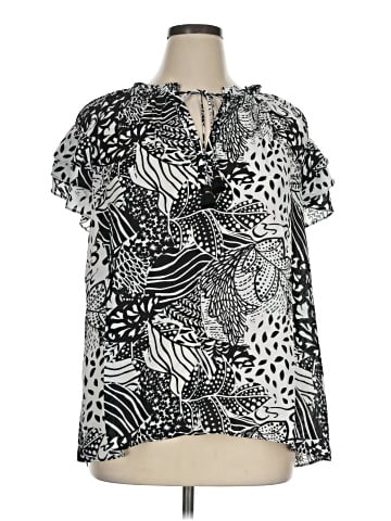 Rose + Olive Short Sleeve Blouse (view 1)