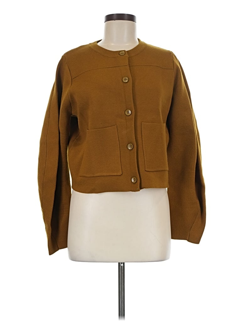 Pre-owned Zara Cardigan Sweater In Brown