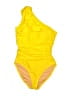 J.Crew Solid Yellow One Piece Swimsuit Size 10 - photo 1