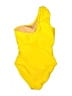 J.Crew Solid Yellow One Piece Swimsuit Size 10 - photo 2