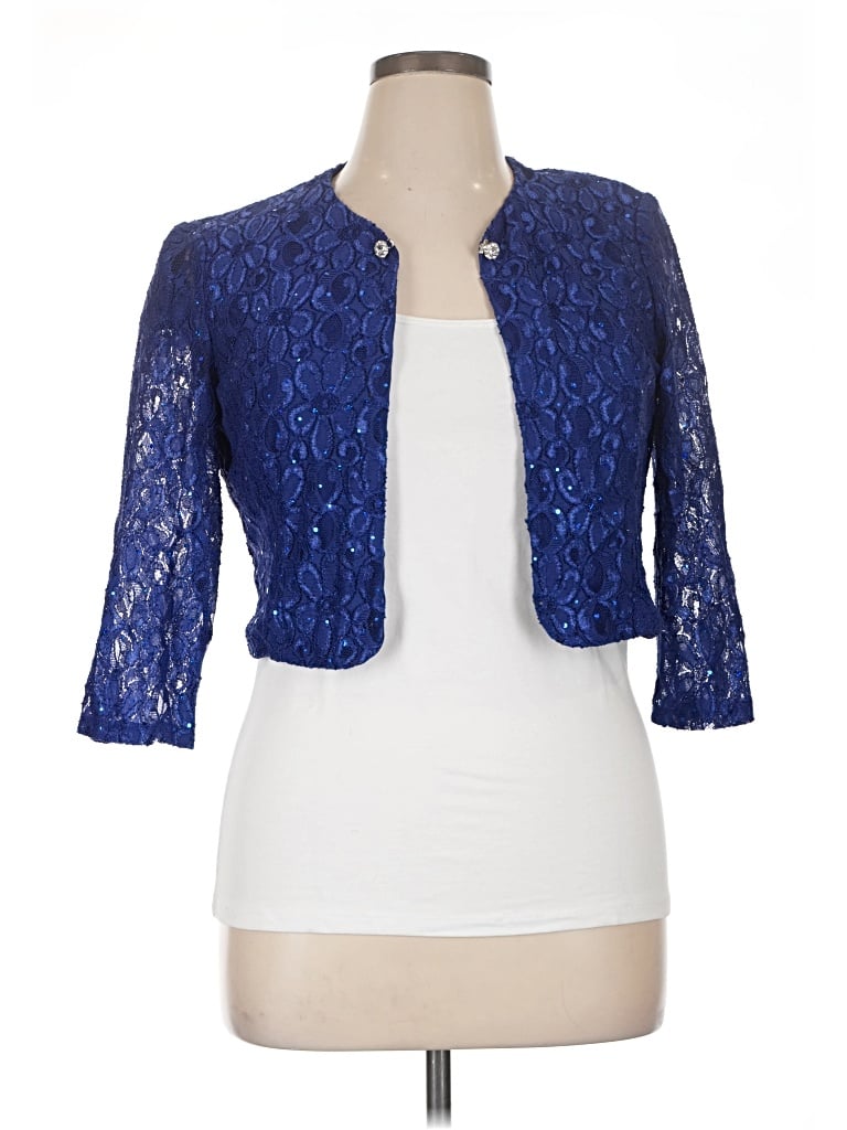 Pre-owned Jessica Howard Cardigan Sweater In Blue