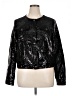 Neiman Marcus 100% Rayon Metallic Black Jacket Size XL - photo 1