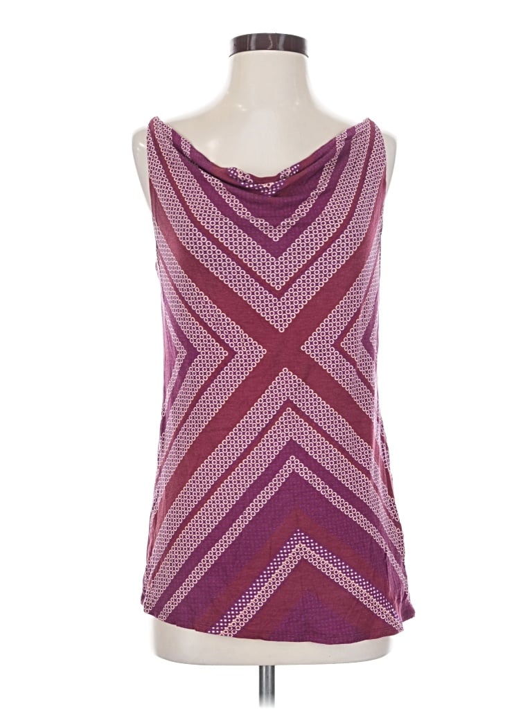 Pre-owned Cabi Tank Top Burgundy Strapless Neckline Tops