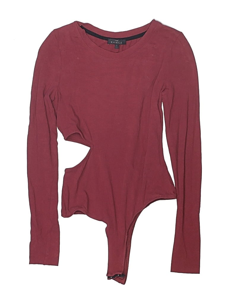 Pre-owned The Range Bodysuit In Burgundy