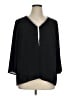 JM Collection 100% Polyester Black 3/4 Sleeve Blouse Size 1X - photo 1