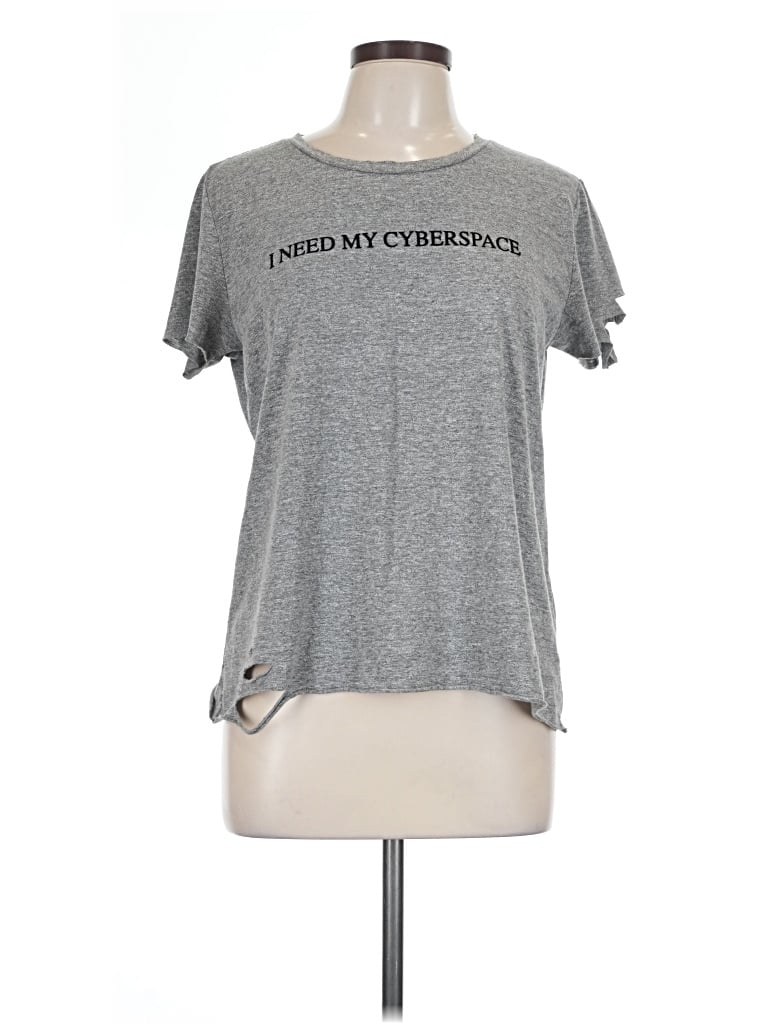 Pre-owned Wildfox Short Sleeve T-shirt In Gray