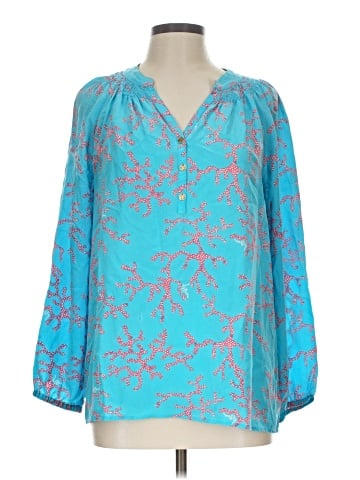Lilly Pulitzer Long Sleeve Silk Top (view 1)
