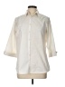Lands' End Ivory 3/4 Sleeve Button-Down Shirt Size 10 - photo 1