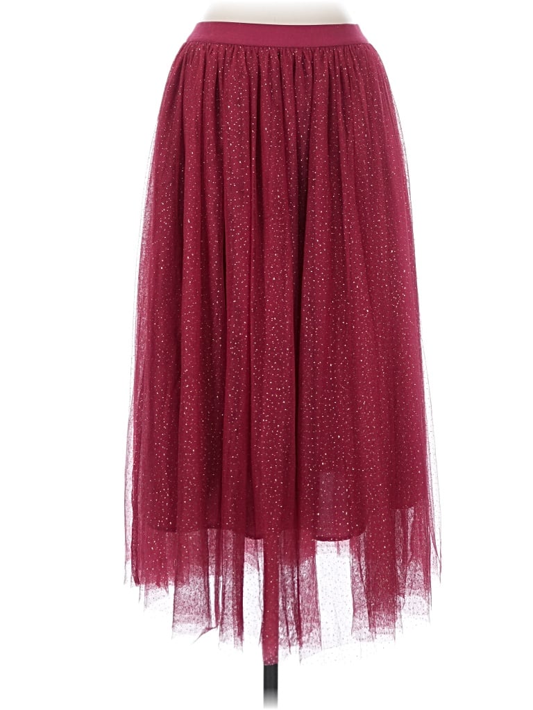 Pre-owned Matilda Jane Formal Skirt In Burgundy