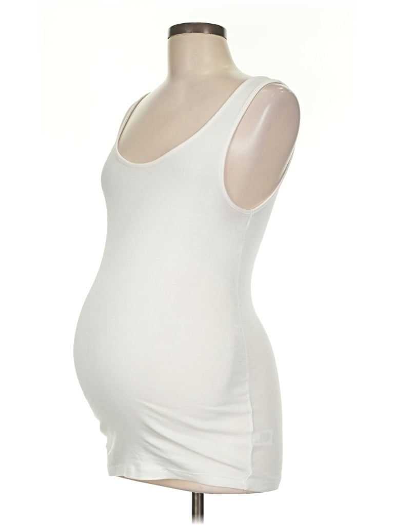 Pre-owned Isabel Maternity Tank Top Ivory Strapless Neckline Tops