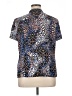 Dana Buchman 100% Polyester Animal Print Blue Short Sleeve Blouse Size XL - photo 2