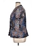 Dana Buchman 100% Polyester Animal Print Blue Short Sleeve Blouse Size XL - photo 5