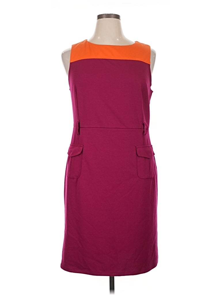 Pre-owned Merona Casual Dress In Burgundy