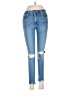 Just Black Hearts Blue Jeans Size 24 waist - photo 1