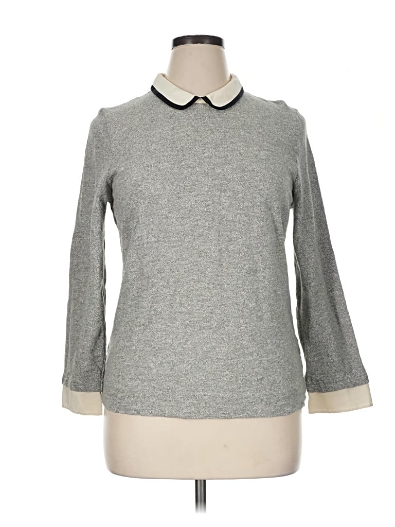 Pre-owned Jcrew Pullover Sweater In Gray