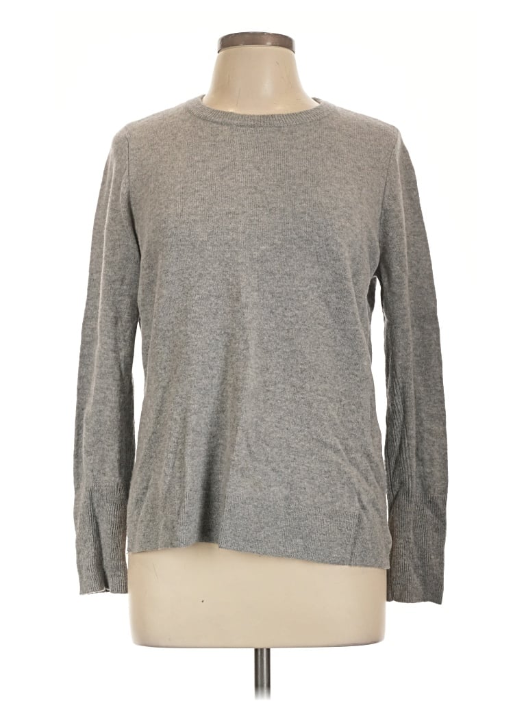 Pre-owned Halogen Cashmere Pullover Sweater In Gray