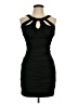 Bongo Solid Black Cocktail Dress Size L - photo 1
