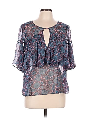 Rebecca Taylor Short Sleeve Silk Top (view 1)