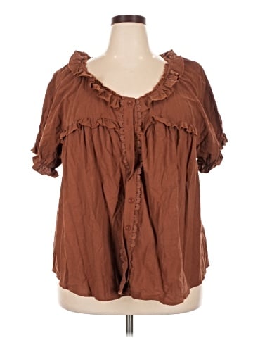 Shein Curve Short Sleeve Blouse (view 1)