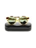 Komono Animal Print Snake Print Zebra Print Stripes Brown Yellow Sunglasses One size - photo 2
