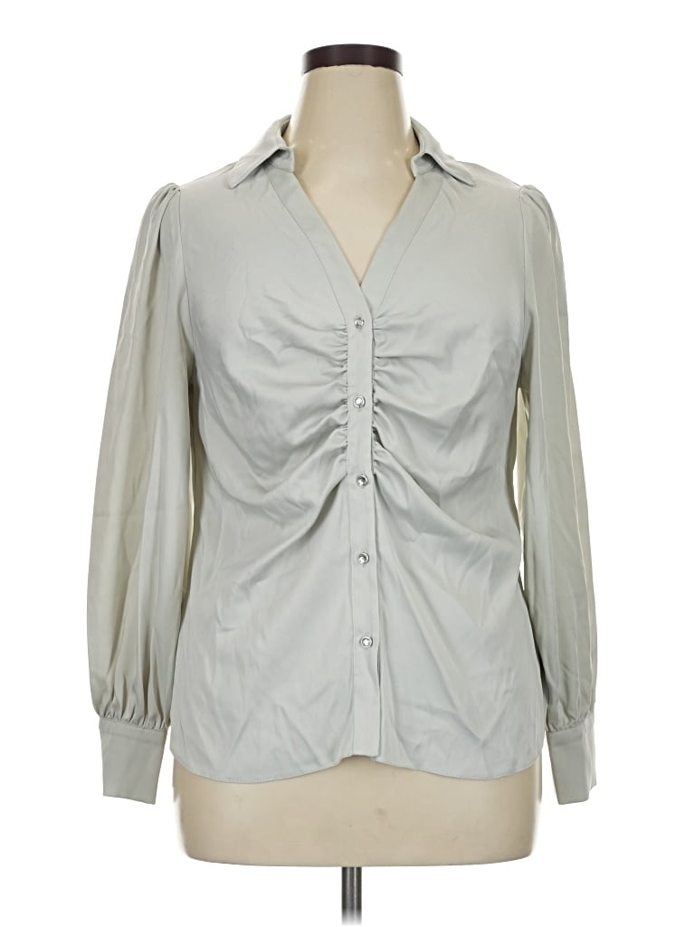 Pre-owned River Island 3/4 Sleeve Blouse In Silver