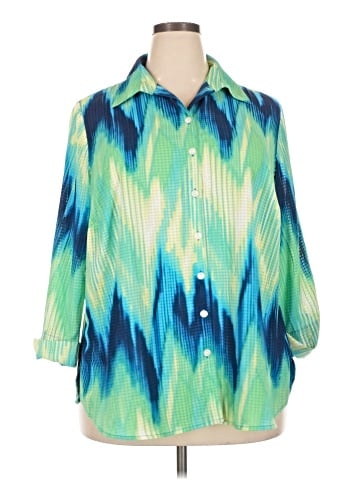 Alia 3/4 Sleeve Button-Down Shirt (view 1)