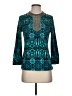 Tory Burch Teal 3/4 Sleeve Top Size S - photo 1