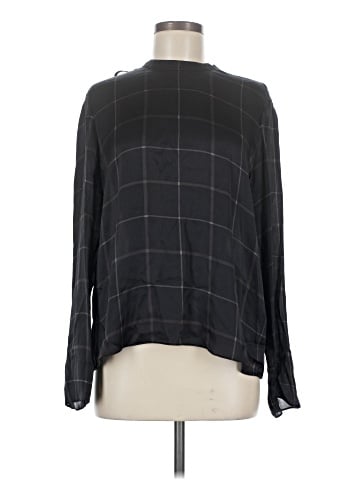 Vince. Long Sleeve Silk Top (view 1)