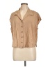 Final Touch Tan Sleeveless Button-Down Shirt Size L - photo 1