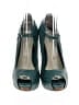 Leon Max 100% Leather Animal Print Green Teal Heels Size 8 - photo 2