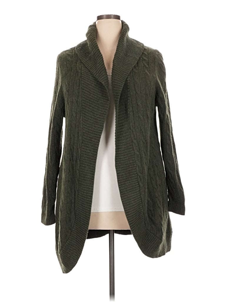 Pre-owned Soft Surroundings Cardigan Sweater In Green