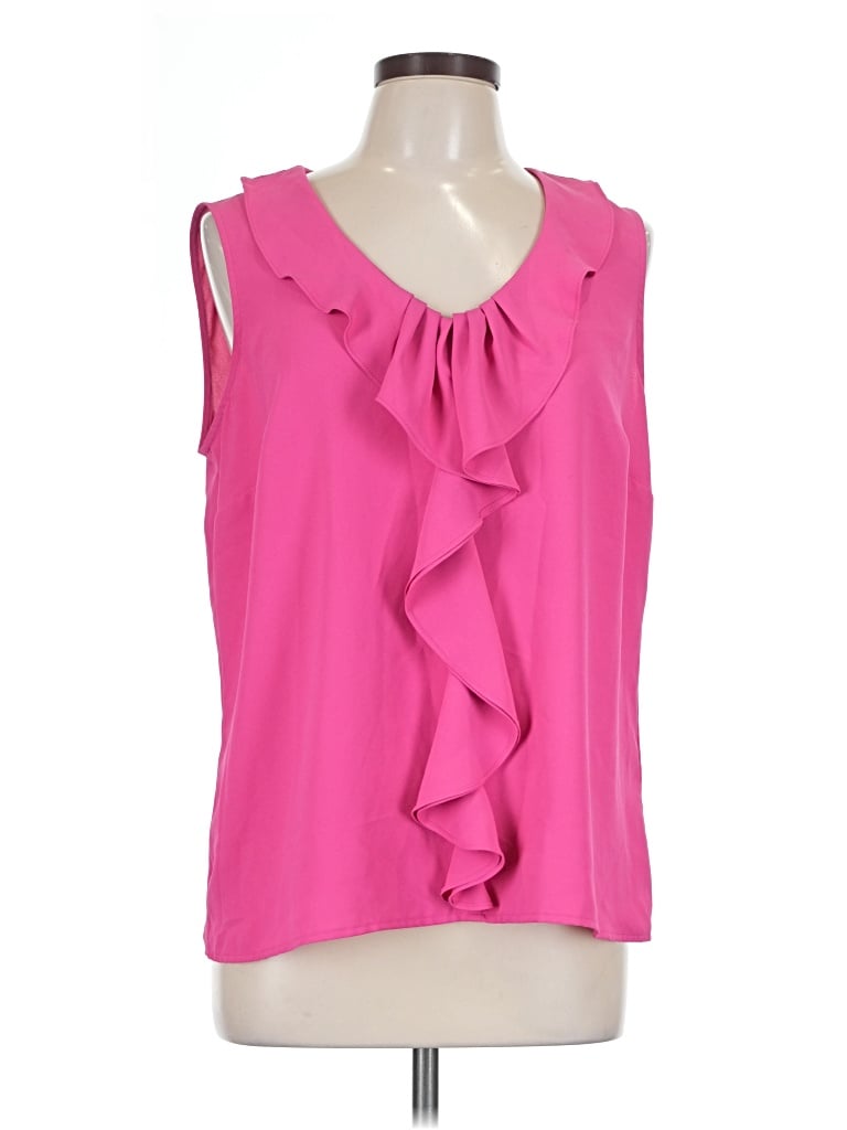 Pre-owned Kasper Sleeveless Blouse In Pink