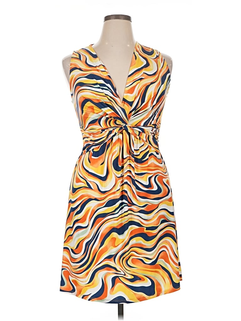 Pre-owned Veronica M Casual Dress In Orange