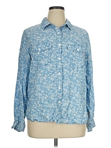 Karen Kane Long Sleeve Button-Down Shirt (view 1)