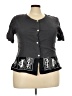 J Gee Black Short Sleeve Blouse Size 3X - photo 1