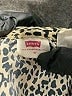 Levi's 100% Polyester Animal Print Brown Tan Long Sleeve Blouse Size M - photo 7