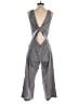 Elevenses 100% Cotton Chevron-herringbone Gray Jumpsuit Size XS - photo 2